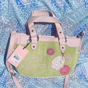 New Pink Green Juicy Couture Purse Custom Dyed Crossbody Bag Handbag Watermelon